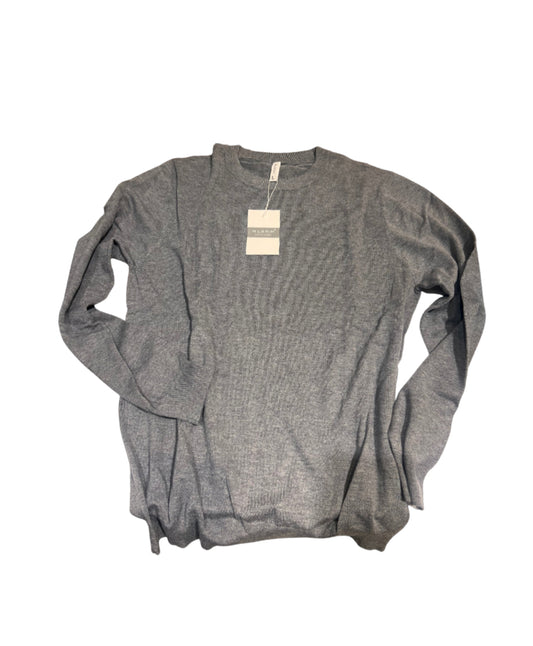 Heather Grey Lightweight Knit Sweater — Size L (MLANM)
